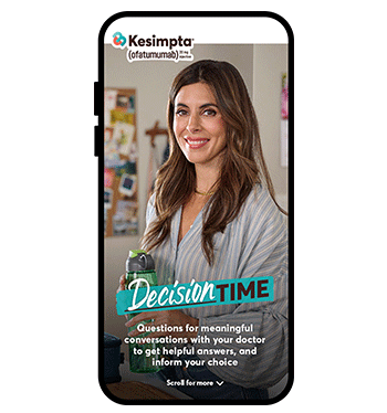 Image of mobile phone displaying the Decision Guide cover page